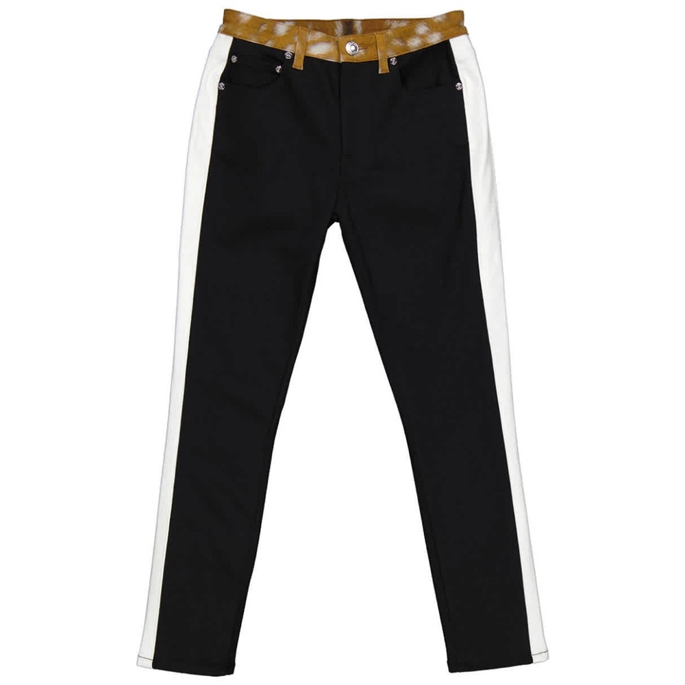 Authentic Burberry skinny mid rise  black, white and brown jeans
